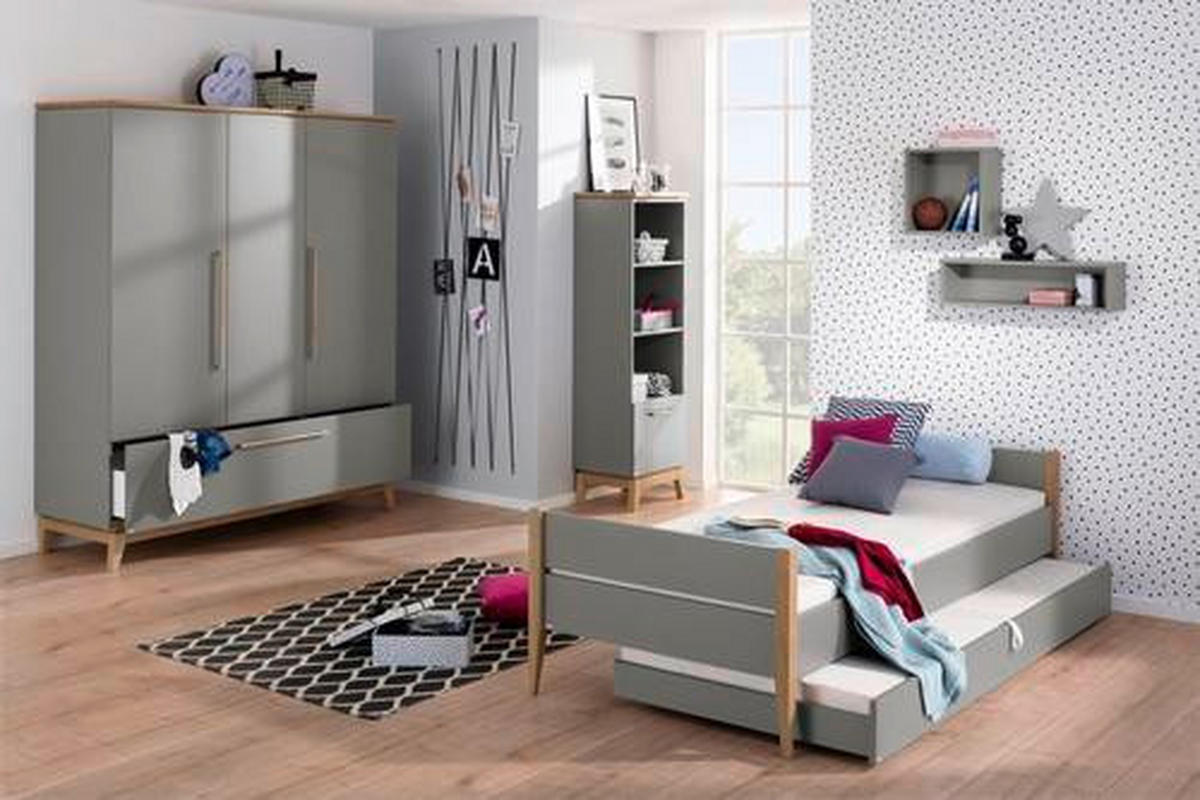 KLEIDERSCHRANK in Grau, Eichefarben  - Eichefarben/Grau, Modern, Holz/Holzwerkstoff (170,7/200/57,2cm) - Paidi
