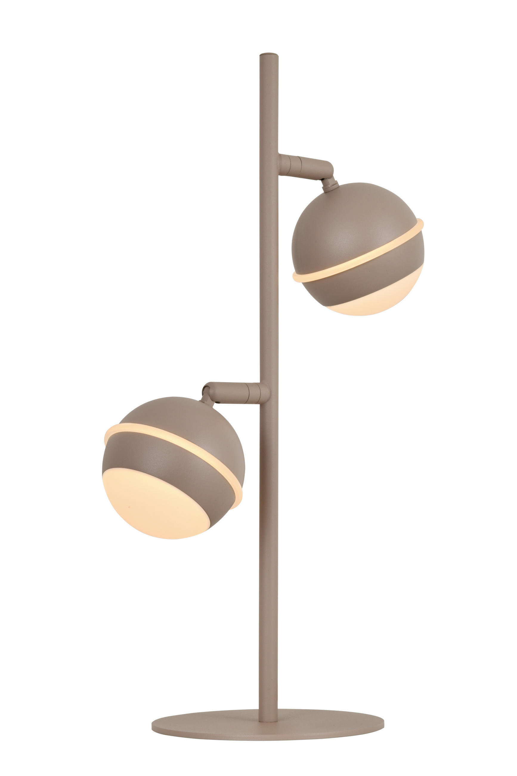 LED-TISCHLEUCHTE Biarritz 24/42/15 cm  - Sandfarben/Schwarzchrom, Design, Kunststoff/Metall (24/42/15cm)