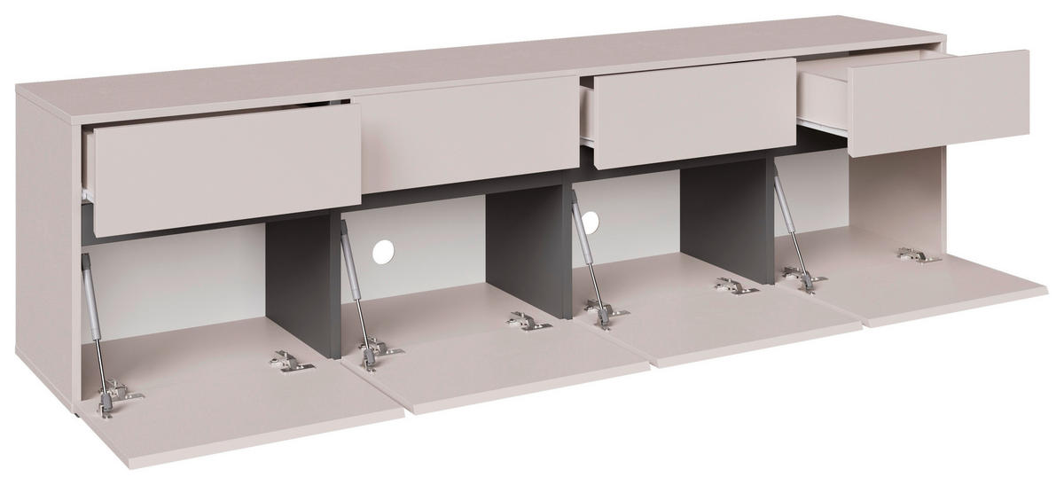 NIZKA OMARICA kašmir  - črna/kašmir, Design, leseni material (200/52,8/40cm) - Xora