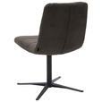 STUHL - Schwarz/Mokka, Design, Textil/Metall (52/88/66cm) - Dieter Knoll