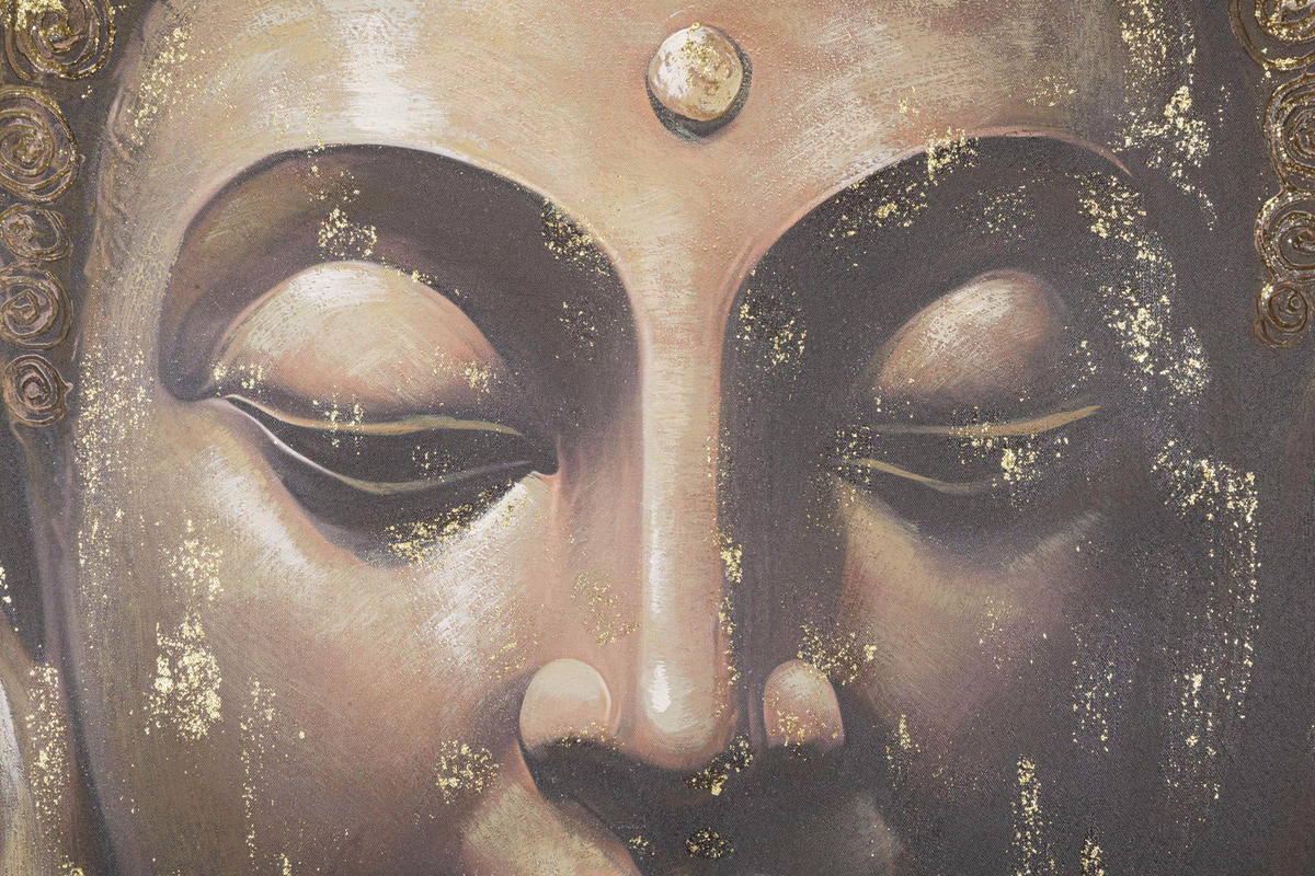 LEINWANDBILD Buddha  - Basics, Holz/Textil (100/100/3cm)