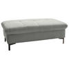 HOCKER in Textil Hellgrau  - Hellgrau/Schwarz, Design, Textil (124/46/68cm) - Xora