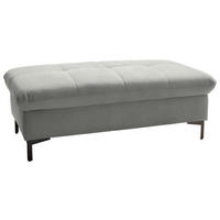 HOCKER in Textil Hellgrau  - Hellgrau/Schwarz, Design, Textil (124/46/68cm) - Xora