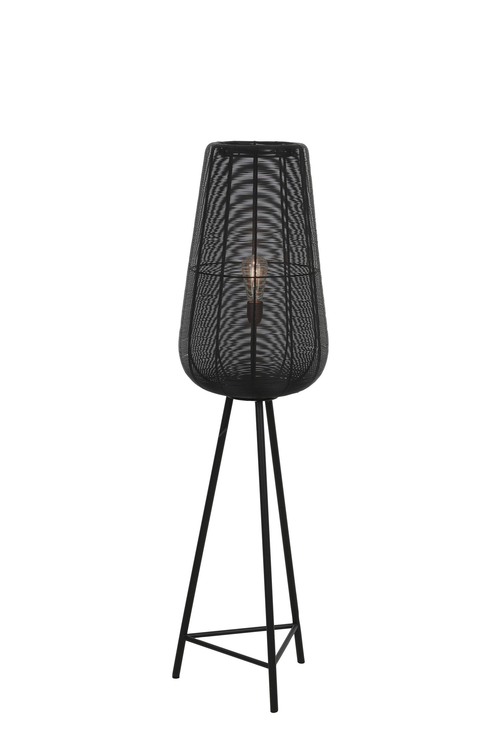 STEHLEUCHTE Adeta 37/37/135 cm   - Schwarz, Design, Kunststoff/Metall (37/37/135cm) - Light & Living