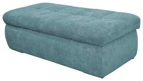HOCKER Mikrofaser Petrol  - Chromfarben/Petrol, KONVENTIONELL, Textil/Metall (136/43/64cm) - MID.YOU