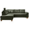 ECKSOFA in Cord Dunkelgrün  - Dunkelgrün/Naturfarben, MODERN, Holz/Textil (206/274cm) - Livetastic