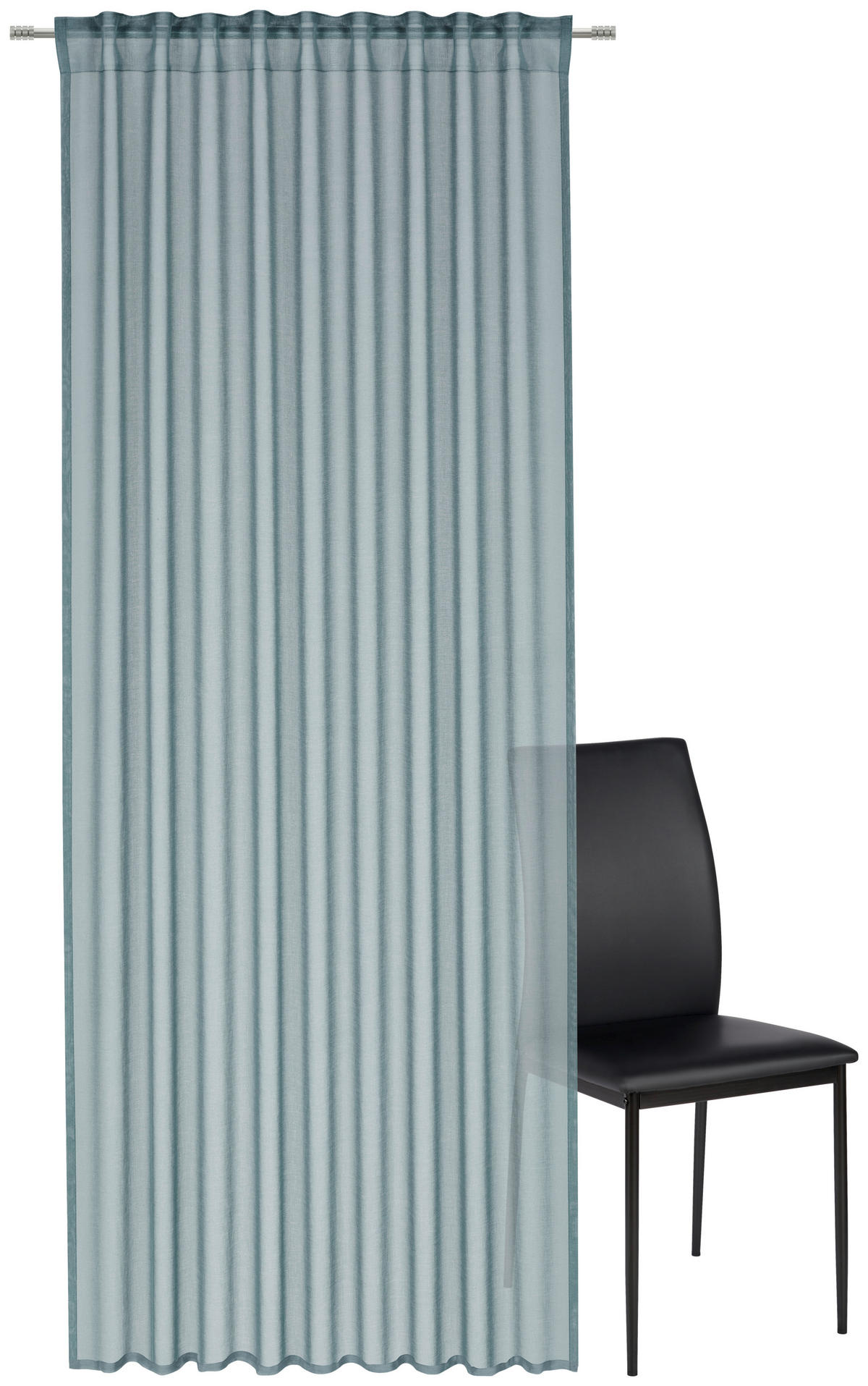 DRAPERIE CONFECȚIONATĂ transparent  - albastru, Basics, textil (140/245cm) - Boxxx