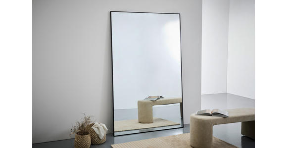 WANDSPIEGEL 214/137/3,5 cm  - Schwarz, Design, Glas/Metall (214/137/3,5cm) - Xora