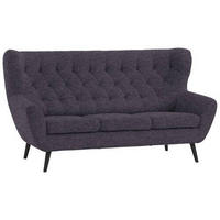 3-SITZER-SOFA in Webstoff Blau  - Blau/Schwarz, Design, Holz/Textil (187/101/95cm) - Stylife