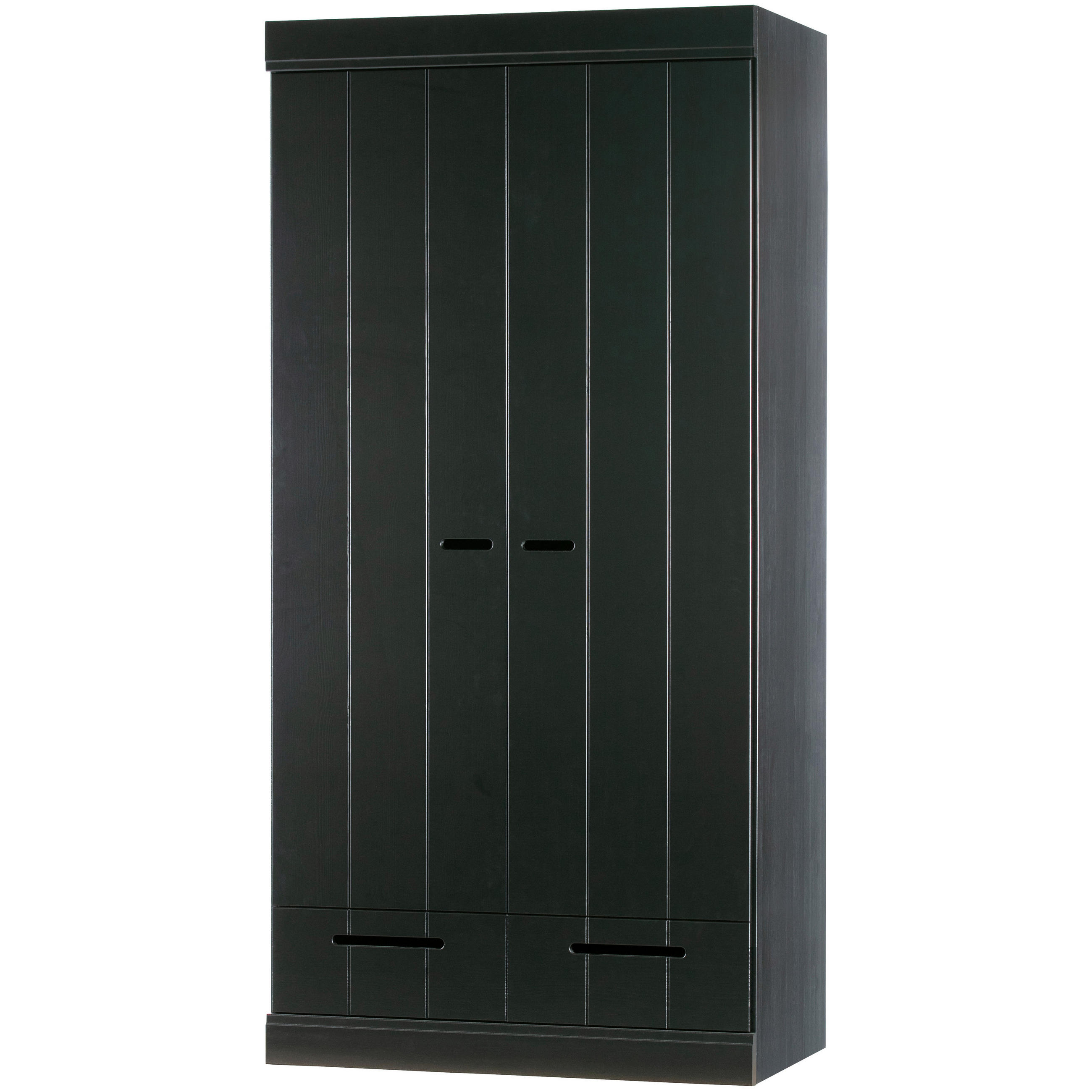 DREHTÜRENSCHRANK 94/195/53 cm 2-türig Schwarz  - Schwarz, Design, Holz (94/195/53cm) - Livetastic