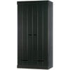 DREHTÜRENSCHRANK 94/195/53 cm 2-türig Schwarz  - Schwarz, Design, Holz (94/195/53cm) - Livetastic