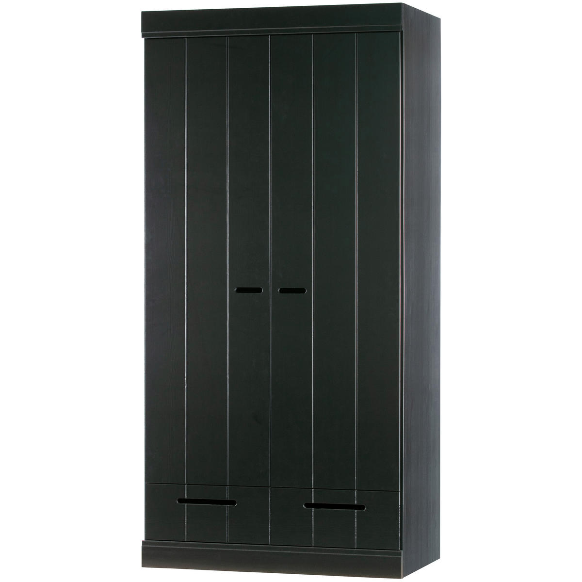 DREHTÜRENSCHRANK  in Schwarz  - Schwarz, Design, Holz (94/195/53cm) - Livetastic