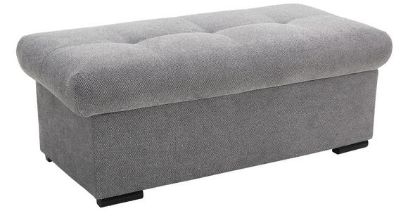 HOCKERBANK 108/42/54 cm Flachgewebe Grau Kunststoff - Schwarz/Grau, Design, Kunststoff/Textil (108/42/54cm) - Xora