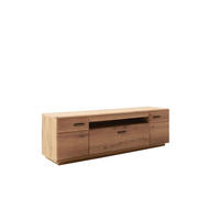 LOWBOARD  in 195/61/50 cm  - Eichefarben/Anthrazit, Design, Holzwerkstoff/Metall (195/61/50cm) - Livetastic
