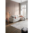 ECKSOFA in Chenille Creme  - Creme/Schwarz, KONVENTIONELL, Kunststoff/Textil (292/150cm) - Hom`in