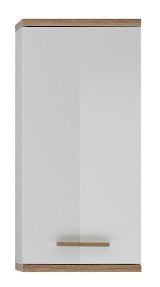 HÄNGESCHRANK 35,5/74,5/20,5 cm  - Eichefarben/Weiß, Design, Glas/Holz (35,5/74,5/20,5cm) - Xora
