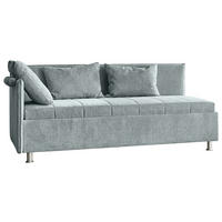 POLSTERLIEGE  in Flachgewebe Türkis  - Türkis/Alufarben, KONVENTIONELL, Holz/Holzwerkstoff (90/200cm) - Beldomo Style