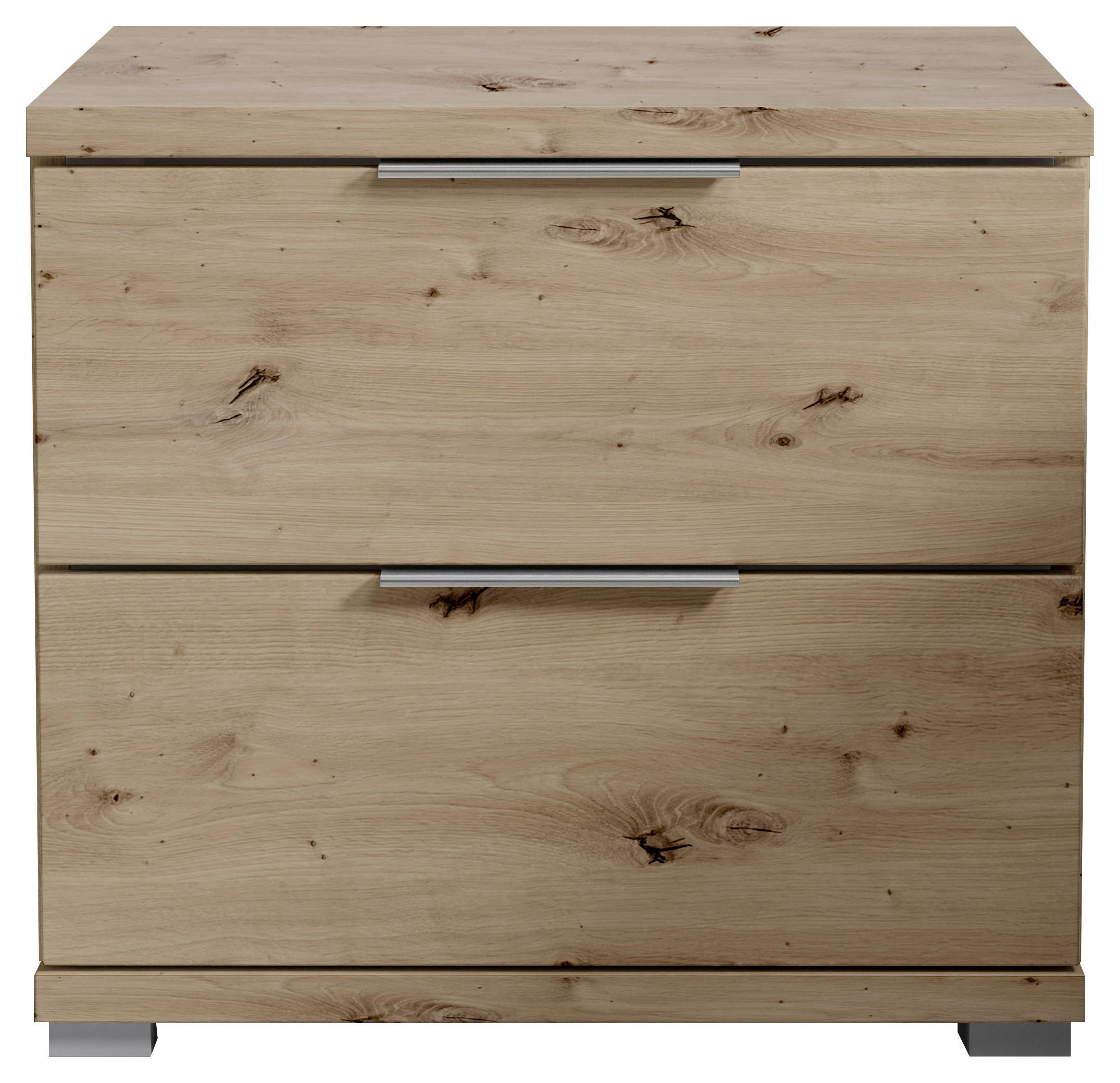 NACHTSCHRANK 46/43/42 cm  - Alufarben/Eiche Artisan, KONVENTIONELL, Holzwerkstoff/Kunststoff (46/43/42cm) - Boxxx