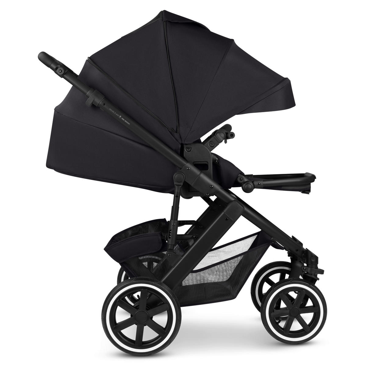 KINDERWAGENSET Salsa 5 Air 3in1 Set Calla  - Schwarz, Basics, Textil/Metall (63/118/95.5cm) - ABC Design