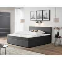 BOXBETT 180/200 cm  in Grau  - Schwarz/Grau, Basics, Holz/Holzwerkstoff (180/200cm) - P & B