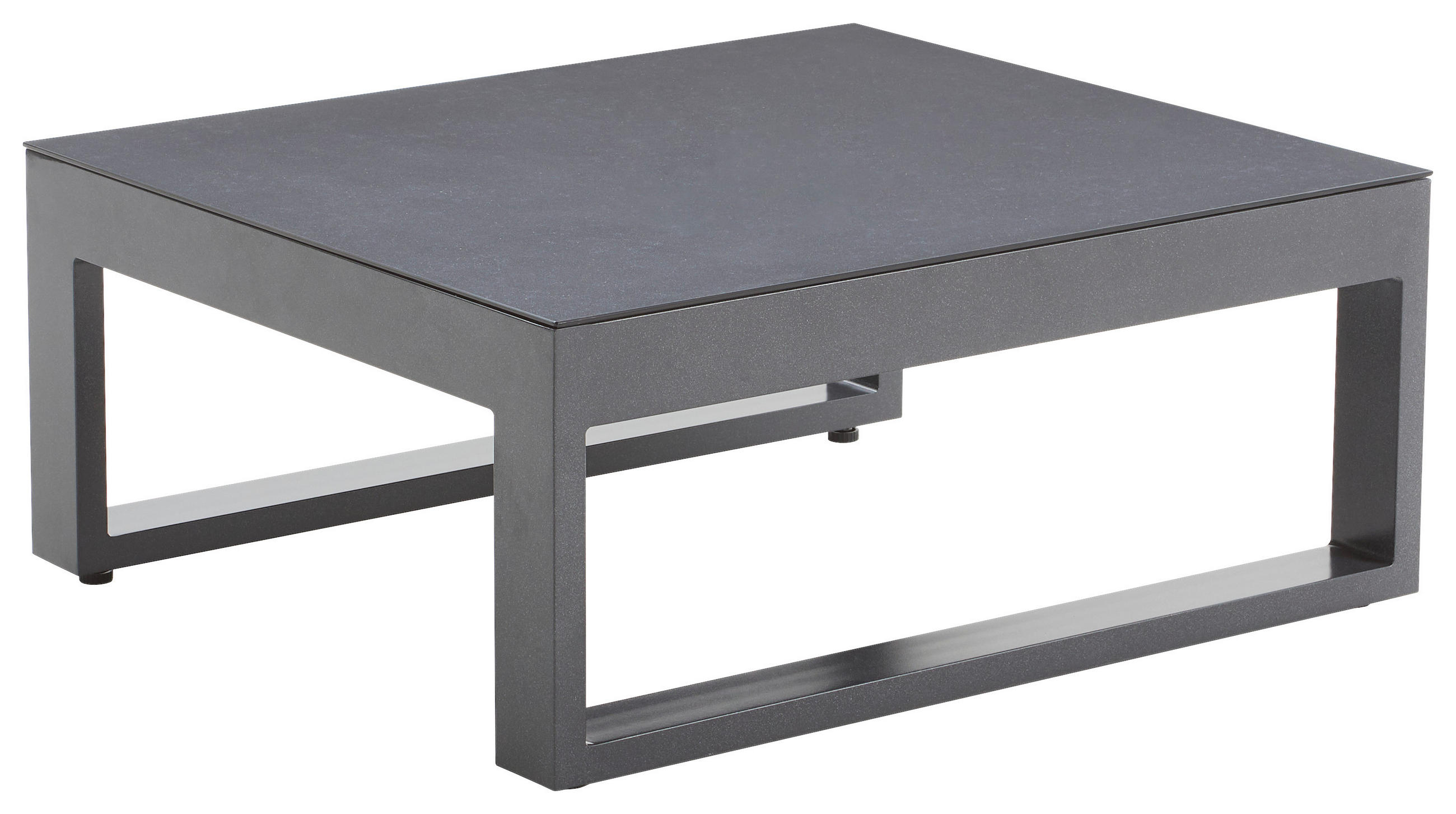 LOUNGETISCH  - Dunkelgrau, Design, Glas/Metall (90/90/37cm) - Amatio