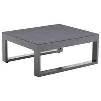 LOUNGETISCH  - Dunkelgrau, Design, Glas/Metall (90/90/37cm) - Amatio