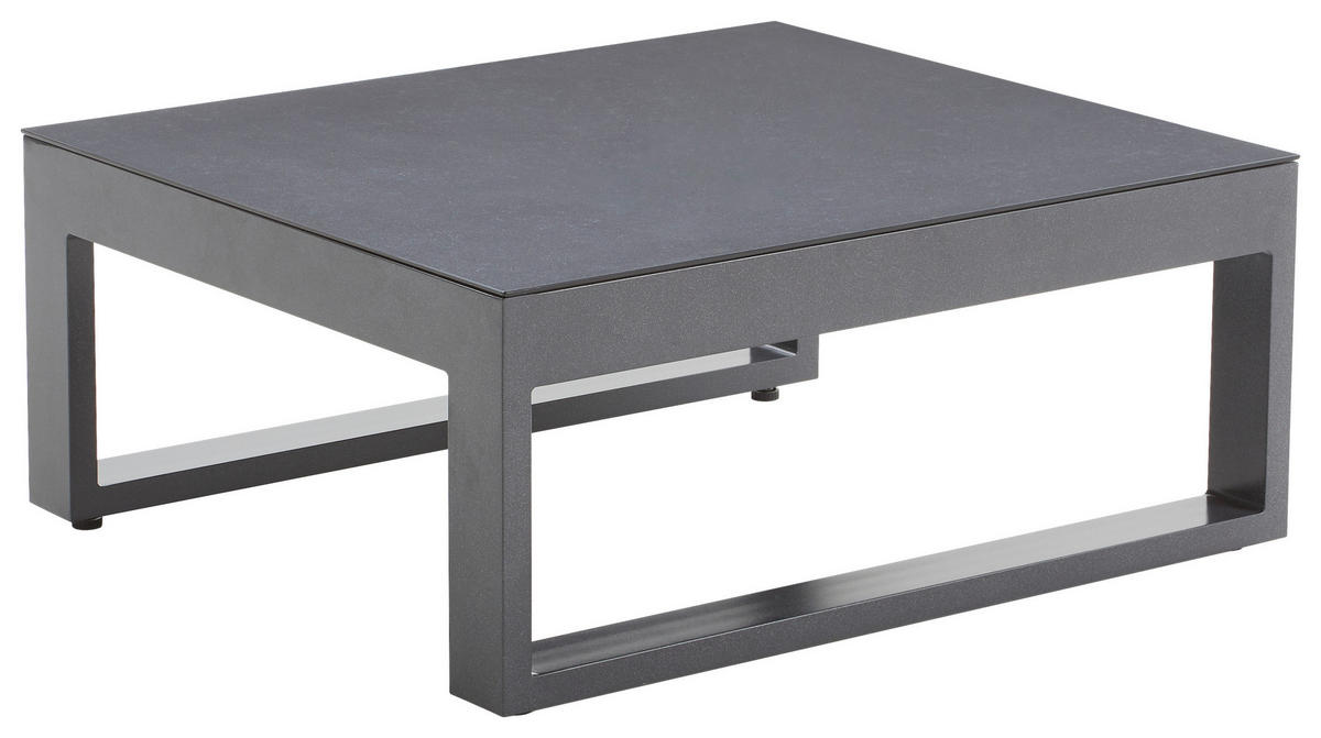LOUNGETISCH  - Dunkelgrau, Design, Glas/Metall (90/90/37cm) - Amatio