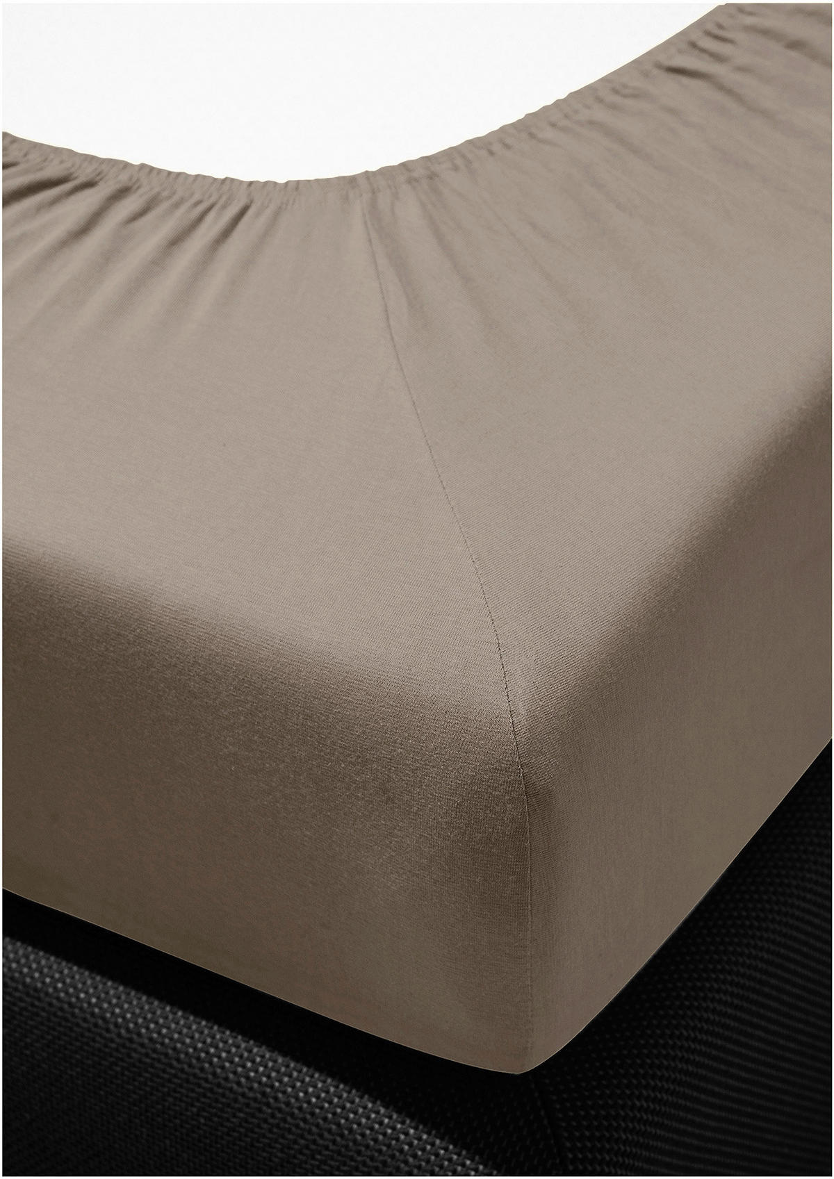 SPANNBETTTUCH Jersey  - Taupe, KONVENTIONELL, Textil (190/200cm) - Bierbaum