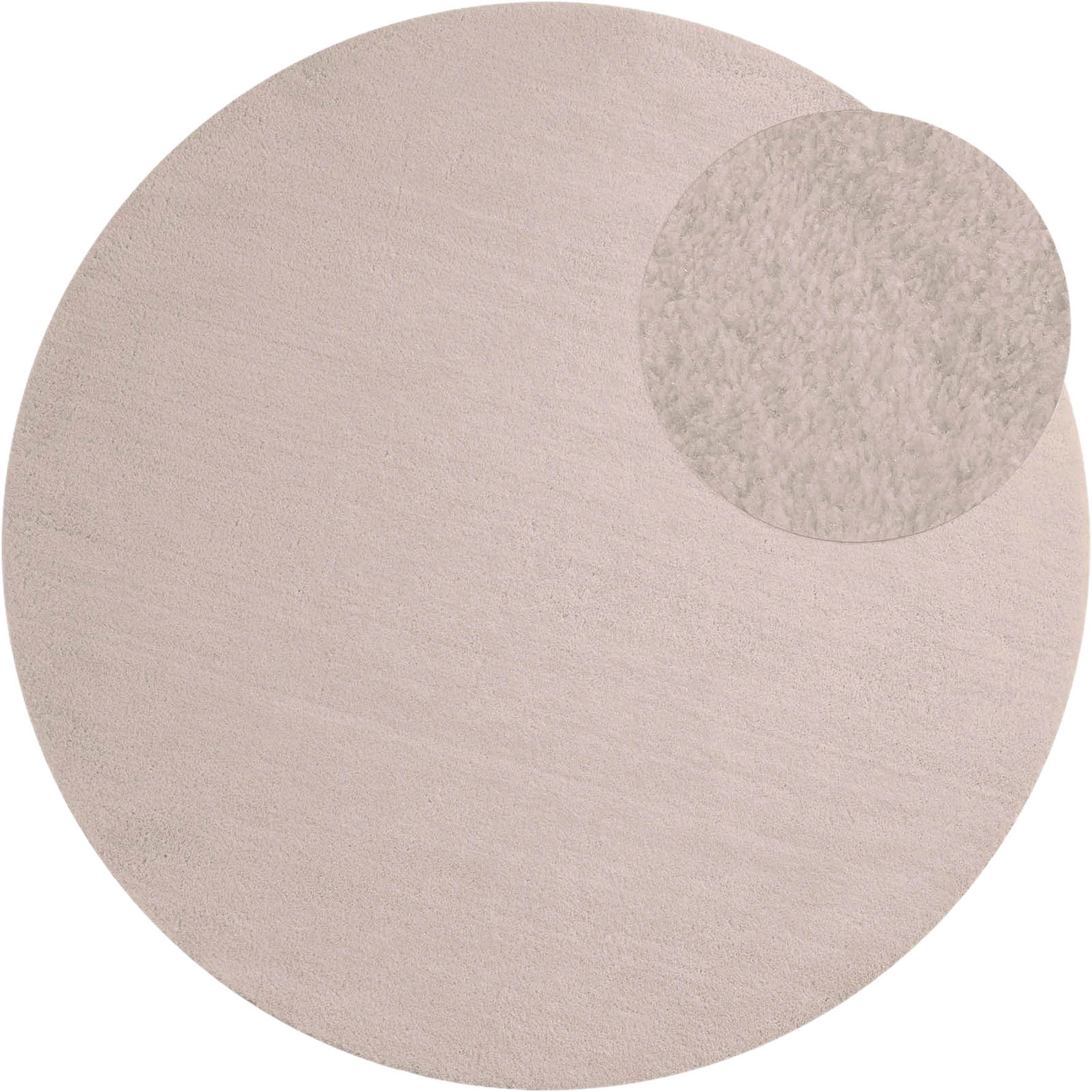 WEBTEPPICH Wohnzimmer 80 cm Fiona Beige rund  - Beige, KONVENTIONELL, Textil (80cm) - Novel