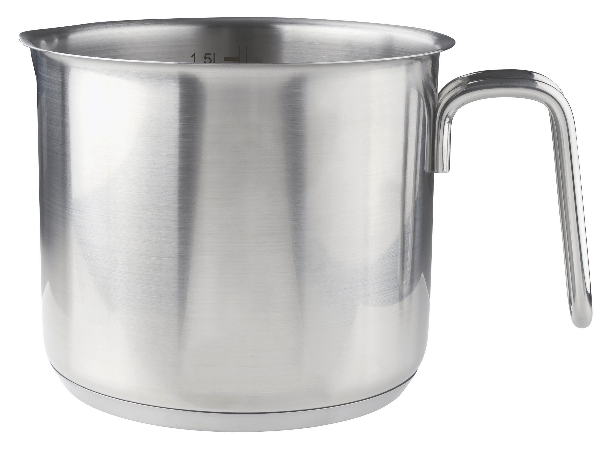 OALĂ PENTRU FIERT LAPTE 1,5 l  - culoare inox, Design, metal (1500ml) - Chefkoch+Fackelmann