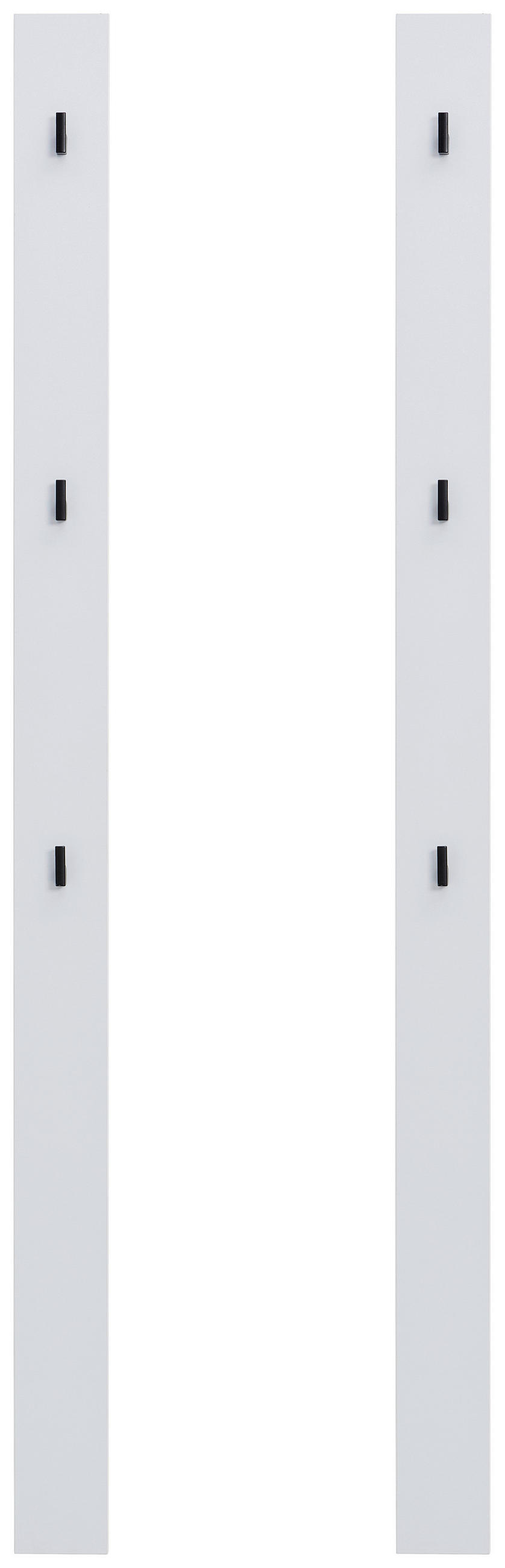 GARDEROBENPANEEL 2 Stück  in 10/163/2 cm  - Grau, MODERN, Kunststoff (10/163/2cm) - Hom`in