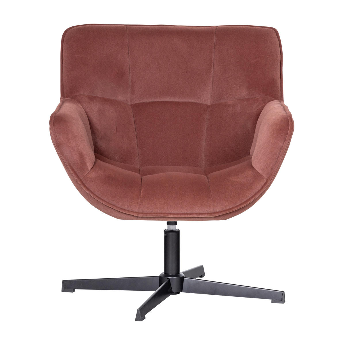 SESSEL in Samt Braun, Rot  - Rot/Braun, MODERN, Textil/Metall (71/94/83cm) - Livetastic