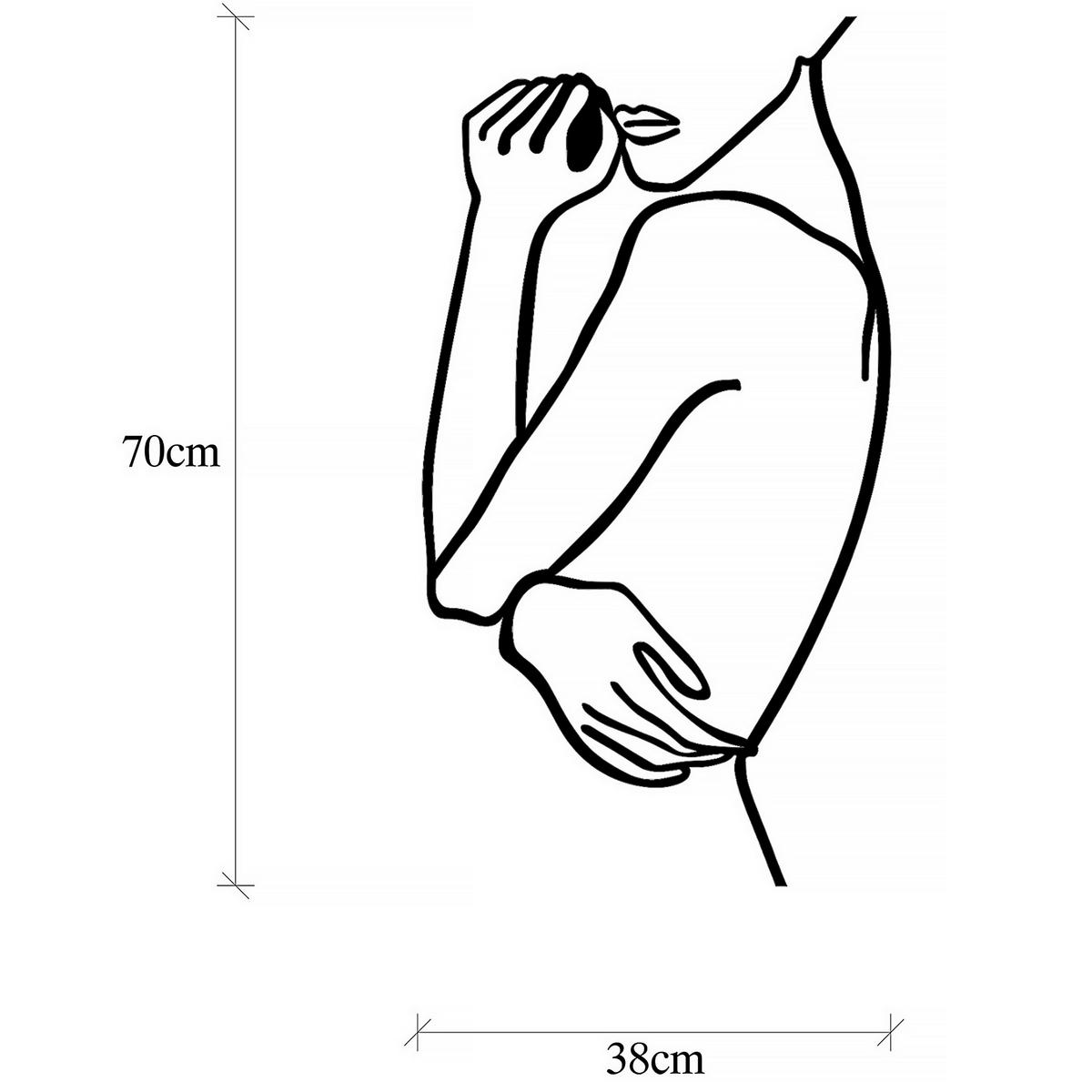 METALLBILD  - Schwarz, Basics, Metall (70/38cm)