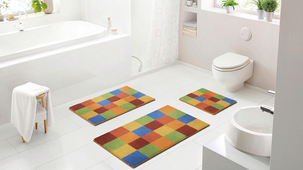 BADEMATTE GRUND Multicolor 60/100 cm  - Multicolor, Basics, Kunststoff/Textil (60/100cm) - Grund