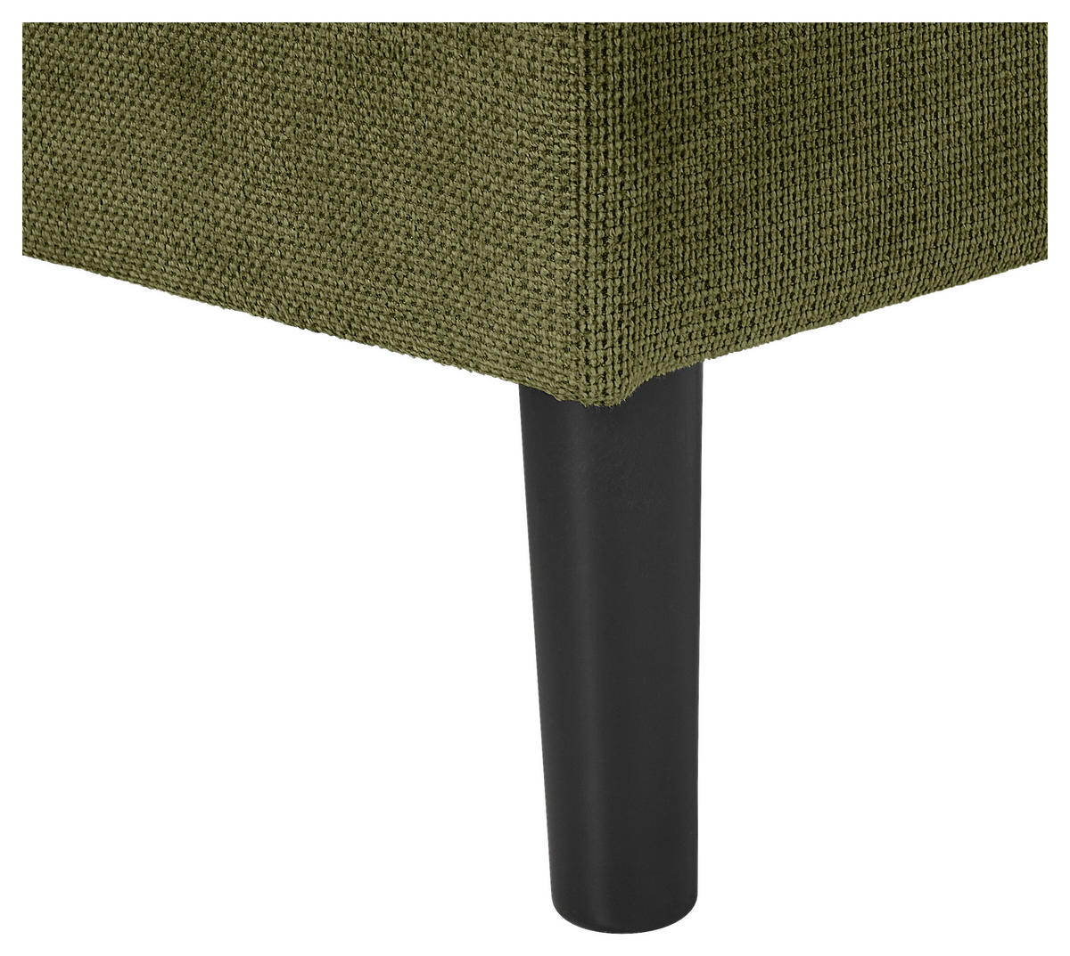 ECKSOFA in Webstoff Dunkelgrün  - Dunkelgrün/Schwarz, Konventionell, Kunststoff/Textil (157/231cm) - P & B