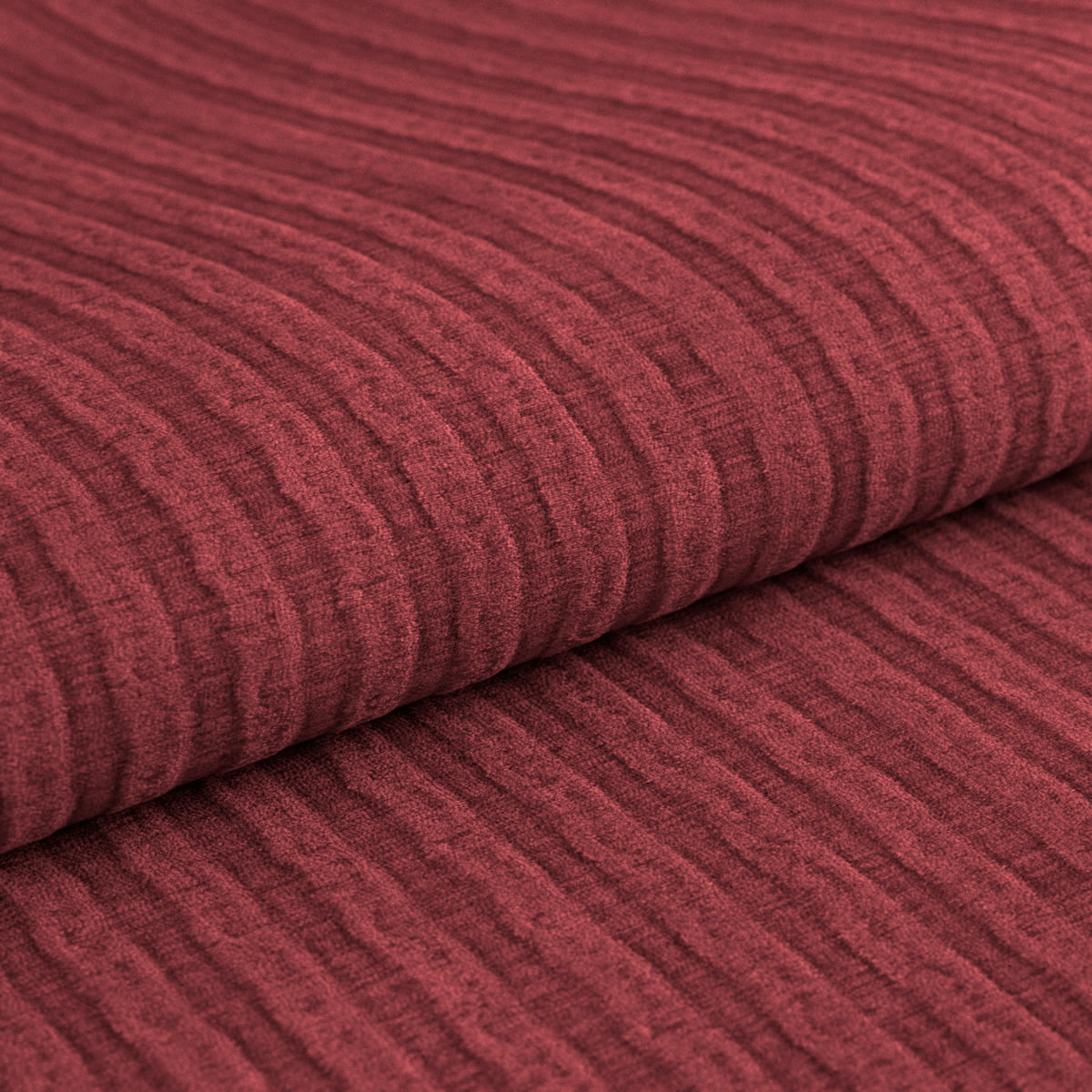 ECKSOFA Bordeaux Chenille  - Chromfarben/Bordeaux, KONVENTIONELL, Textil/Metall (312/234cm) - Livetastic