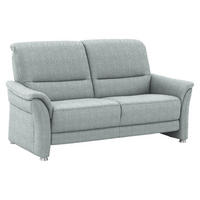 2,5-SITZER Flachgewebe Hellgrau  - Hellgrau/Alufarben, Konventionell, Textil/Metall (172/96/93cm) - Beldomo Premium