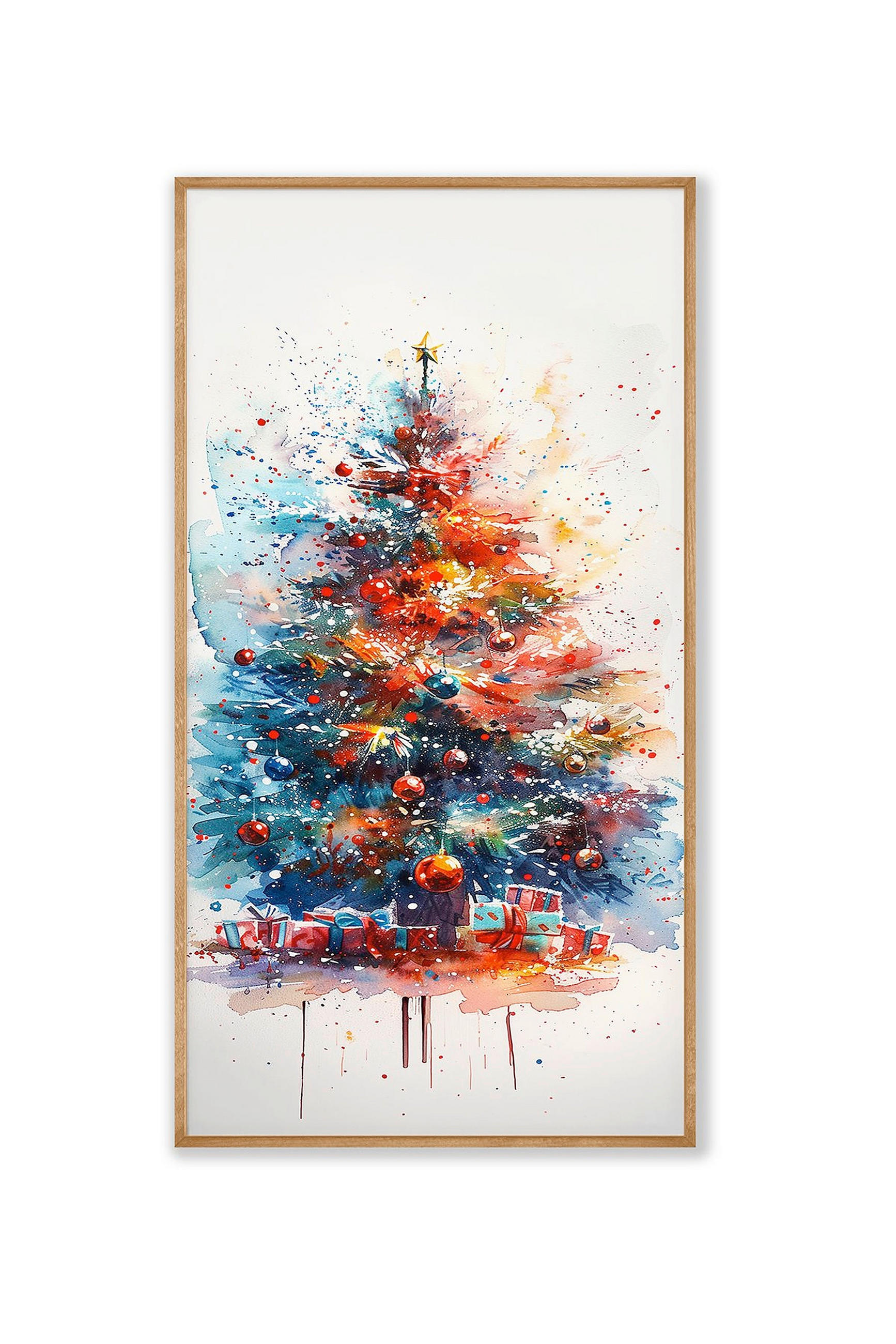 X-Mas Leinwandbild Artnwydky9-3370 Mehrfarbig 33x70 cm