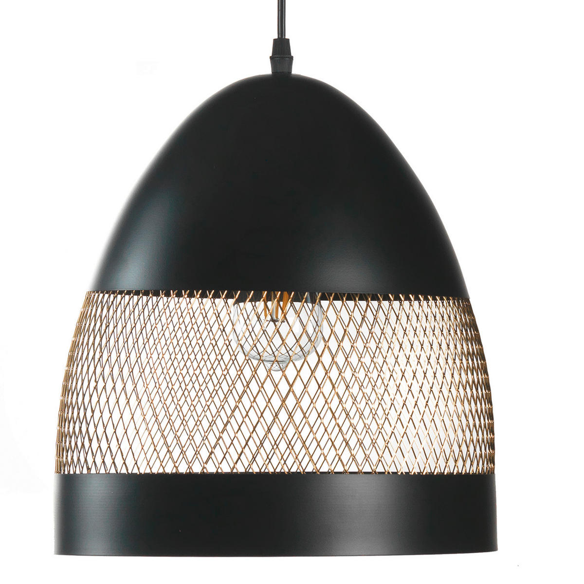 ZÁVESNÉ SVIETIDLO, 30/120 cm  - čierna/bronzová, Design, kov (30/120cm)