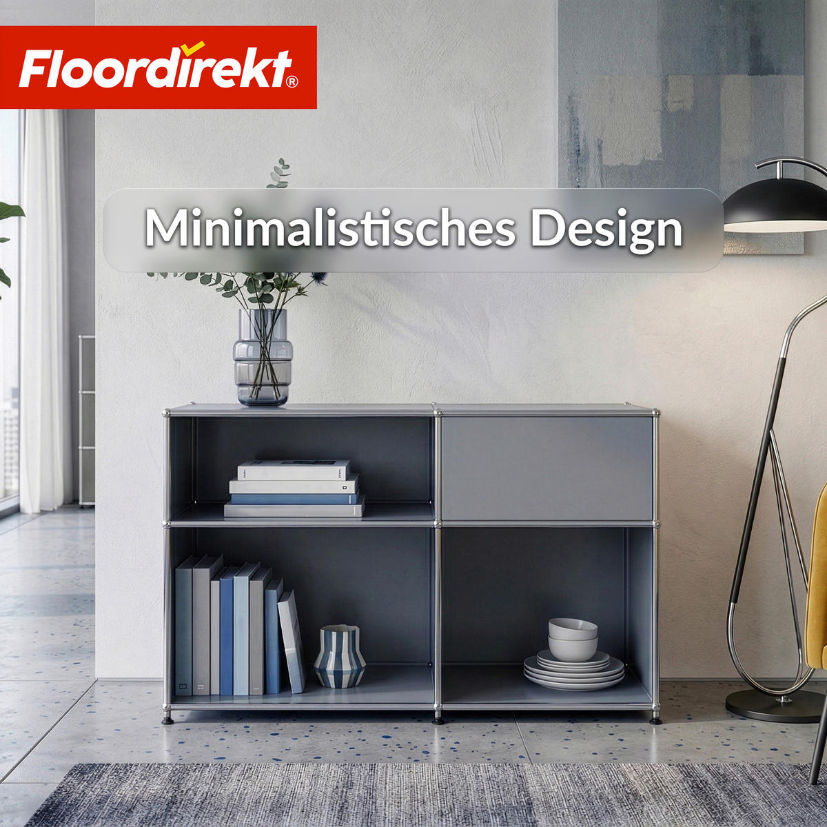SIDEBOARD Concept Epure MK-030 88/65/40 cm  - Grau, Basics, Metall (88/65/40cm) - Floordirekt