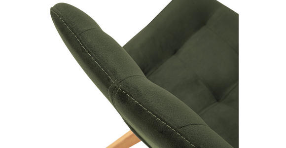 STUHL Flachgewebe Olivgrün - Olivgrün, KONVENTIONELL, Holz/Textil (56/84/63cm) - Carryhome