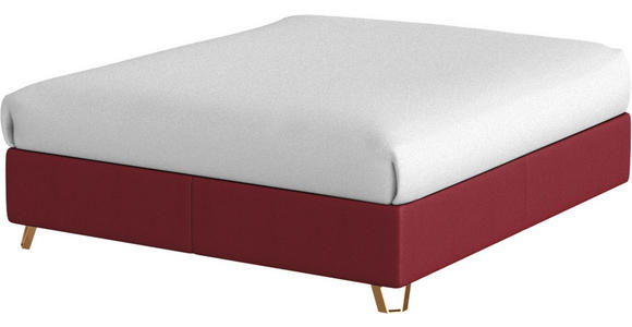 BOXSPRINGBETT 200/200 cm in Beige - Beige/Kupferfarben, KONVENTIONELL, Textil/Metall (200/200cm) - Ambiente