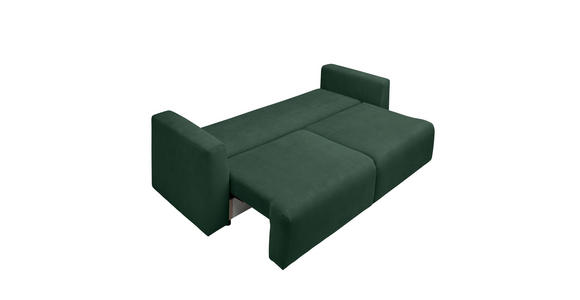 SCHLAFSOFA in Cord Dunkelgrün  - Dunkelgrün/Schwarz, Design, Kunststoff/Textil (250/92/105cm) - Carryhome