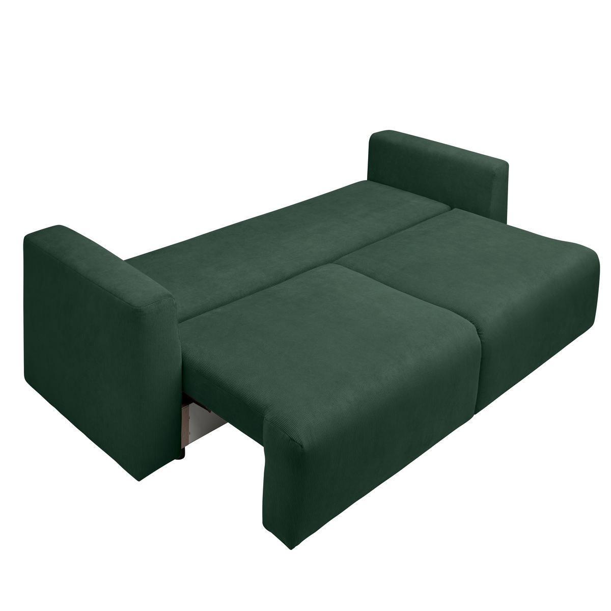SCHLAFSOFA PONTE - Dunkelgrün/Schwarz, Design, Kunststoff/Textil (250/92/105cm) - Carryhome