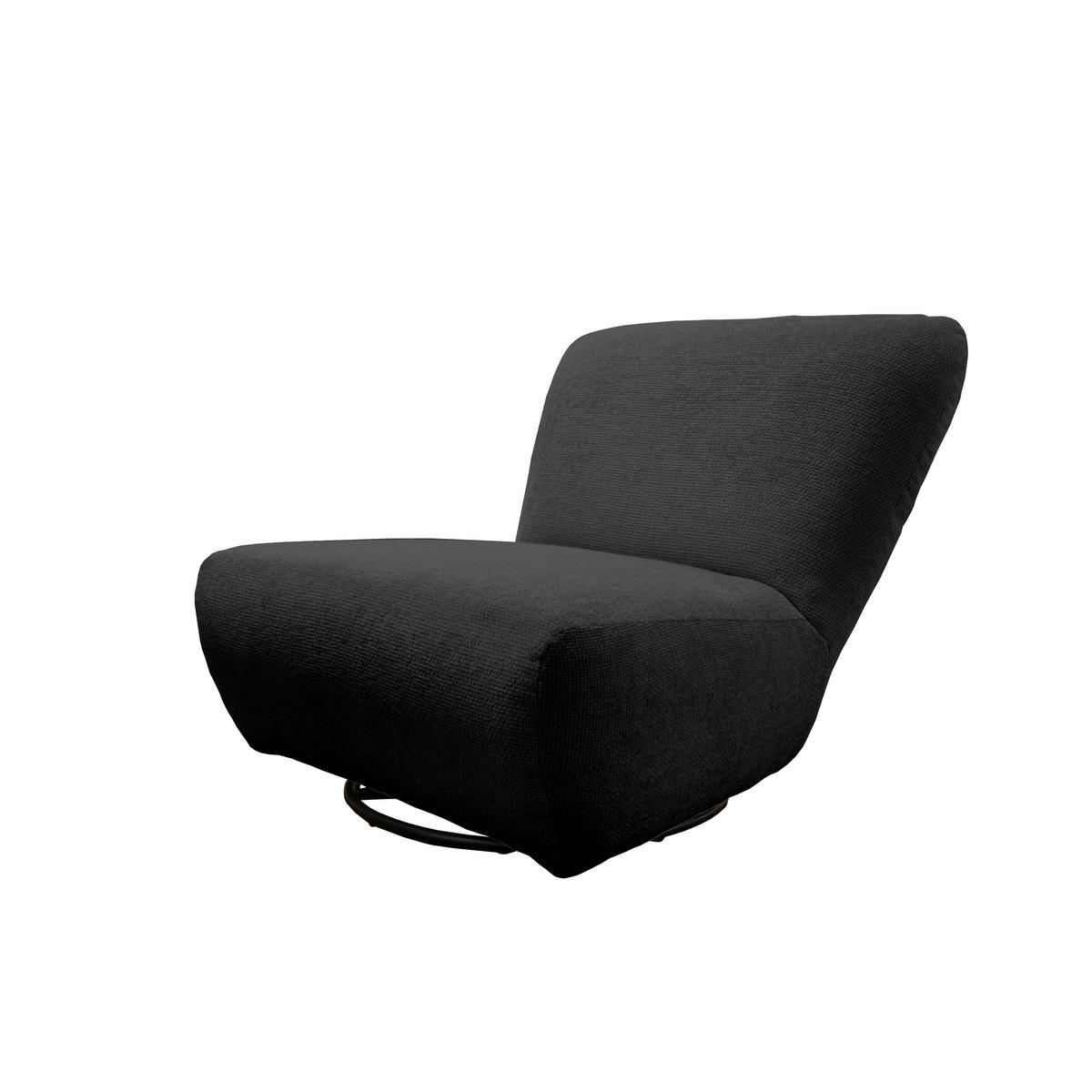 XXL-SESSEL in Mikrofaser Schwarz  - Schwarz, Trend, Textil/Metall (95/77/94cm) - Livetastic