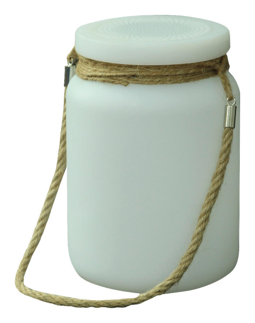 LED LAMPE PARTY - Weiß, Trend, Kunststoff (21cm)