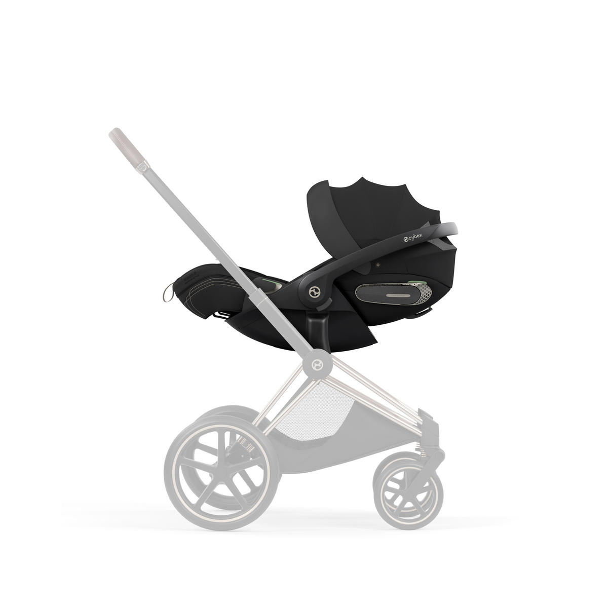 BABYSCHALE  Cloud S Style Sepia Black  - Schwarz, Basics, Kunststoff/Textil (72/44/37,5cm) - cybex PLATINUM