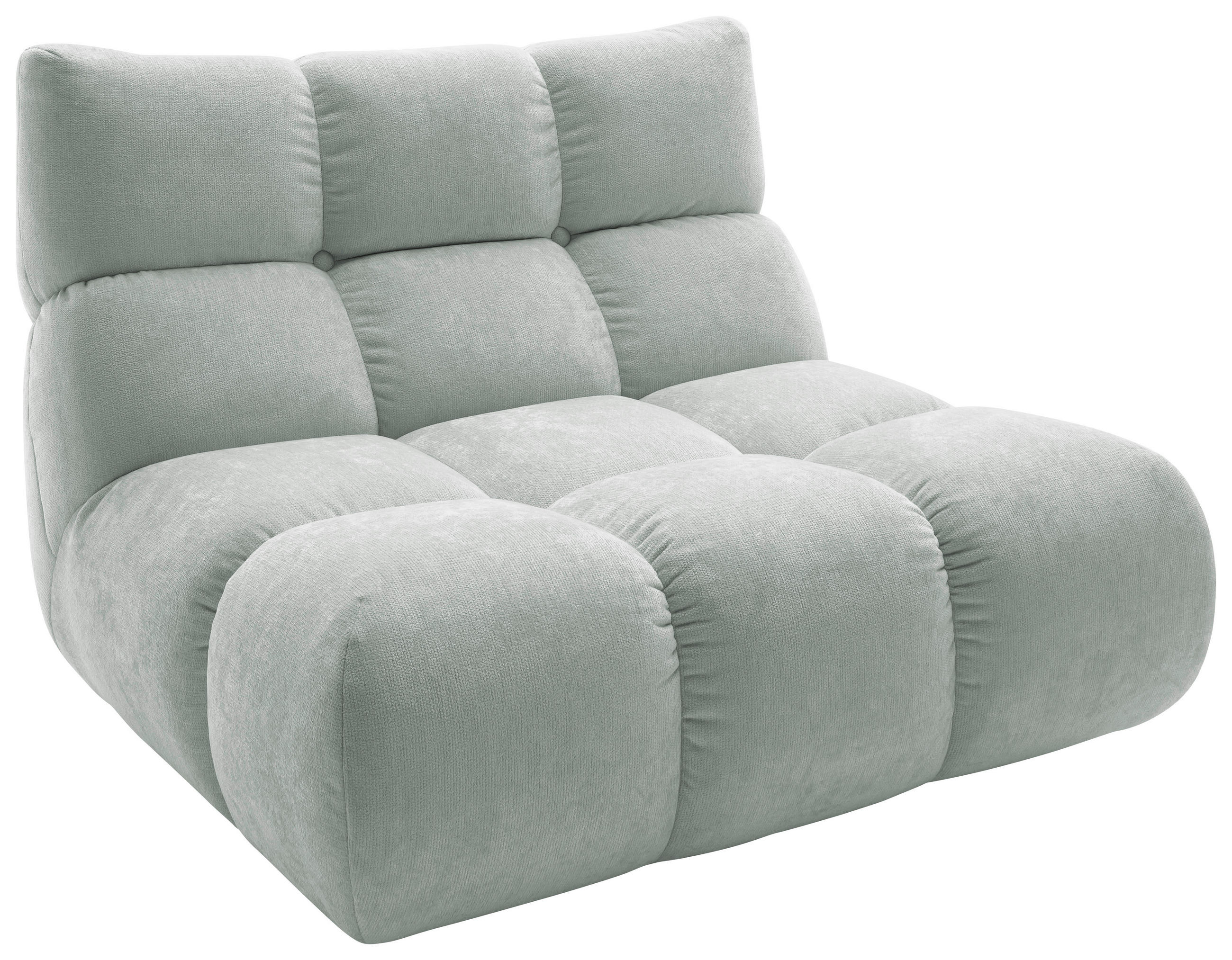 SESSEL in Chenille Mintgrün  - Schwarz/Mintgrün, Design, Kunststoff/Textil (112/85/108cm) - Pure Home Lifestyle