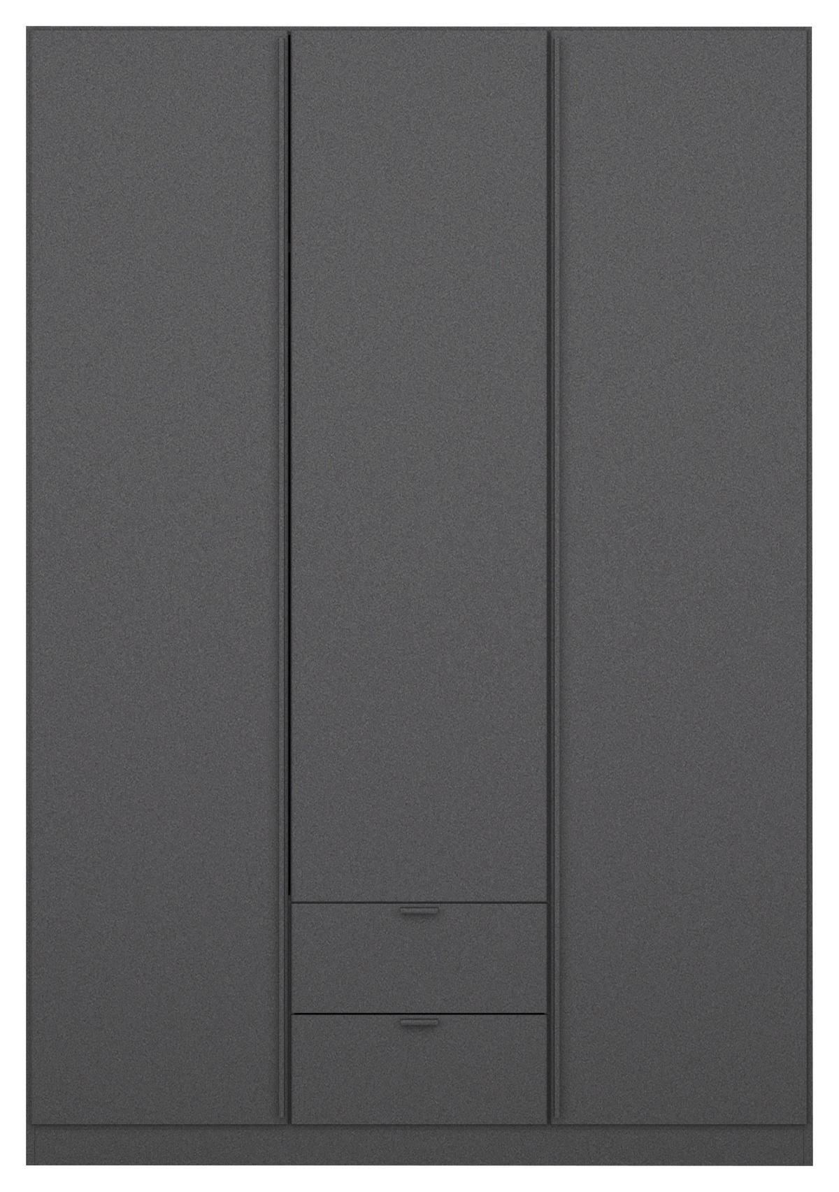 DREHTÜRENSCHRANK 136/197/54 cm,  in Grau, 3-türig  - Grau, MODERN, Holzwerkstoff/Metall (136/197/54cm) - Rauch Möbel