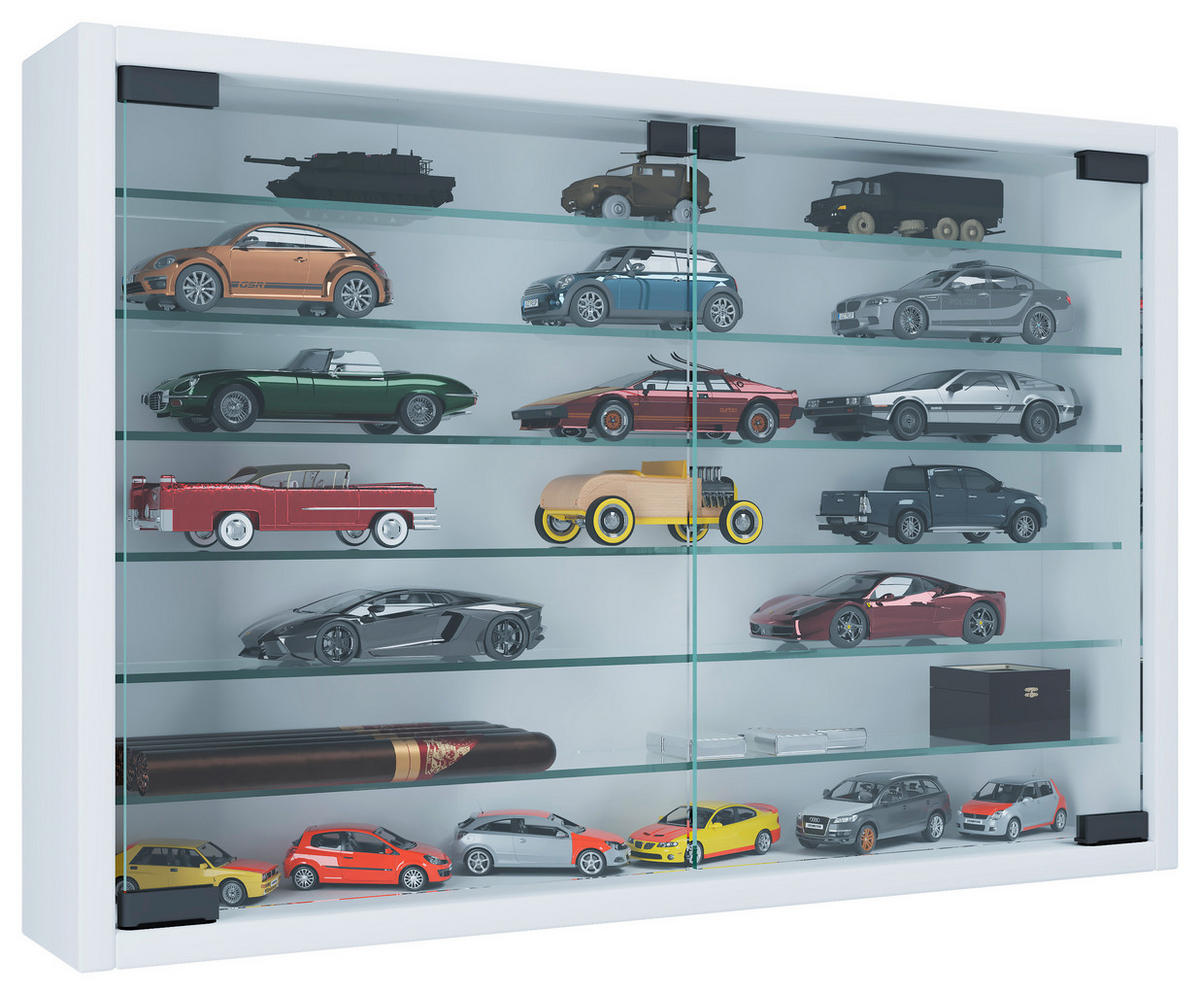 HÄNGEVITRINE in Weiss  - Weiss, Modern, Glas/Holzwerkstoff (60/40/10cm) - MID.YOU